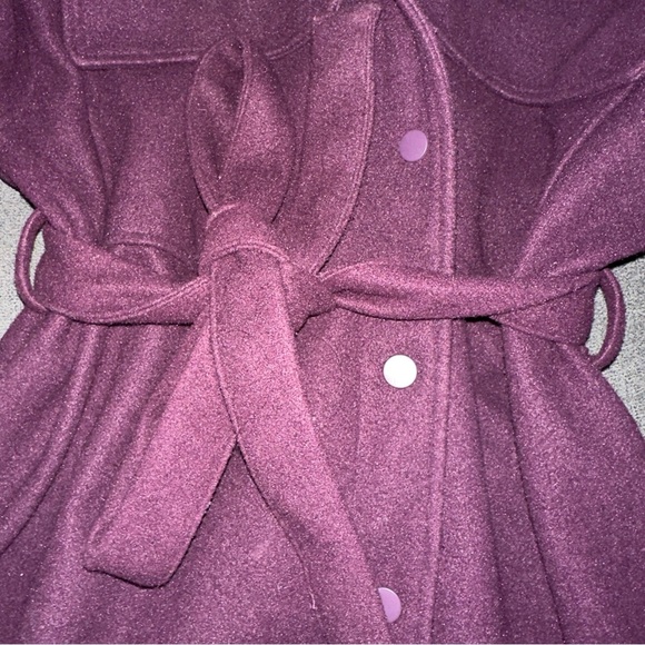 Forever 21 Purple Utility Jacket with Belt and Lapel Collar - Picture 3 of 7